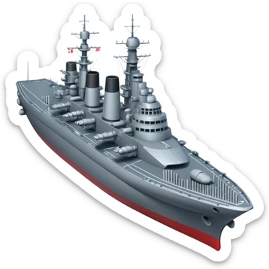 battleship arial view sticker