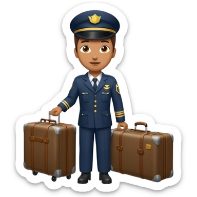 Porter with luggage,Train Crew. sticker