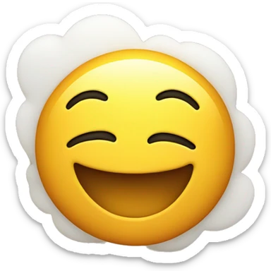 Laughing emoji with a thought bubble  sticker