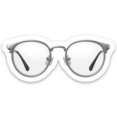 Create a high-quality 3D render that transforms the emojis 👓  into realistic 3D objects.
 sticker