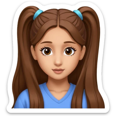 ariana grande with long hair with high ponytail sticker