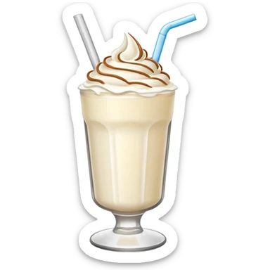 Milkshake with whipped cream sticker