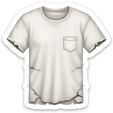 ripped shirt sticker