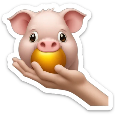Un singe sur un cochon avec une bombe dans les mains sticker