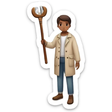 The image shows a person across a fog, bridge emotional tones. In their hands, they carry 2 symbolic tools labeled “Compassion” and “Forgiveness,” suggesting healing after emotional pain-- hearts sticker