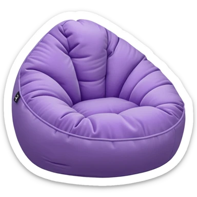 White beanbag with a light purple tint  sticker