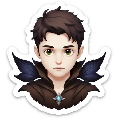 Male shadow fae sticker