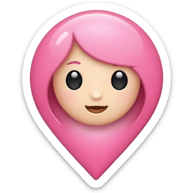 create a cute pink location pin { example 📍} sticker