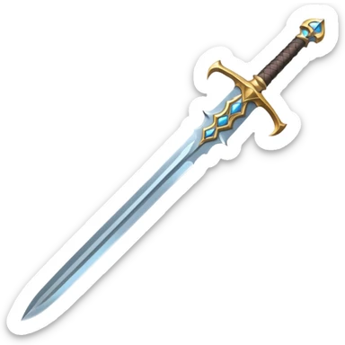 fantasy steel greatsword with detailed hilt sticker