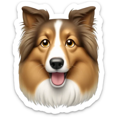 Mind blown shetland sheepdog sticker