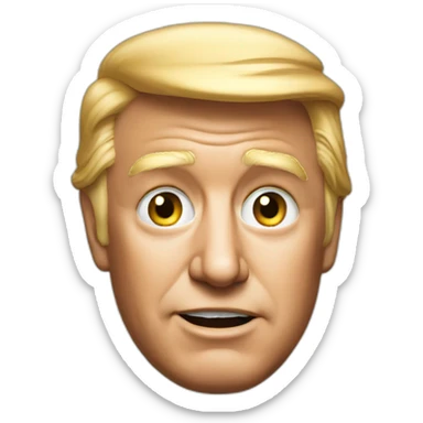 Trump caricature sticker