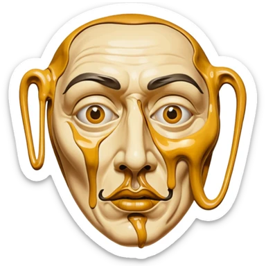 Masque Salvador Dali sticker