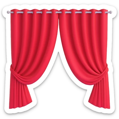 curtain plain  white sticker