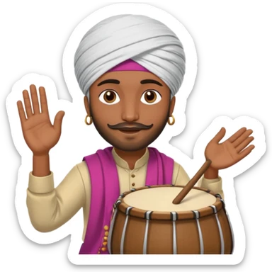 Sardar Punjabi music dhol sticker