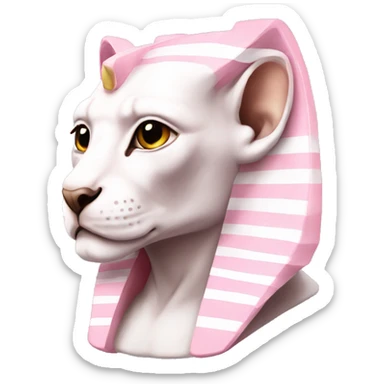 Pink and white sphinx sticker