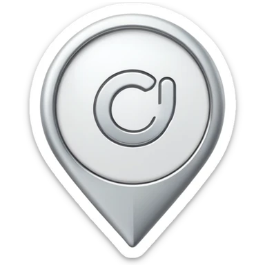 Location pin emoji in white sticker