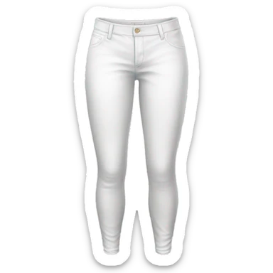 Realistic pair of white jegging pants.  sticker