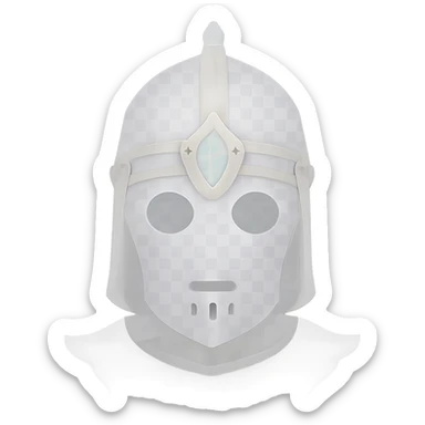 Make the transparent ghost with knight helmet even more transparent with no background, enhancing the ghostly and ethereal effect. sticker
