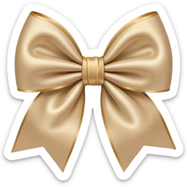 Beige bow sticker