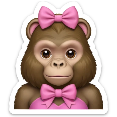 Girly Girl Gorilla sticker