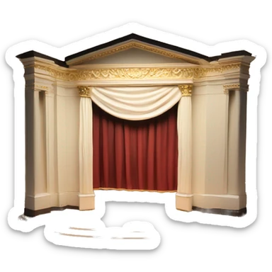 scenography scenic maquette model theatre set with lights sticker