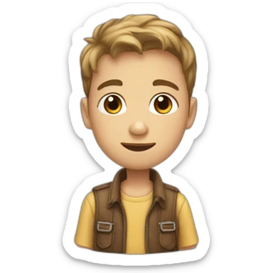 Petit garçon qui fait un câlin sticker