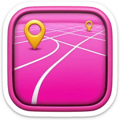 pink big gps map lines sticker