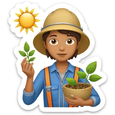 Sunbeam + seed pouch,Sky Gardener. sticker