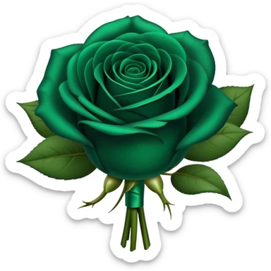 dark emerald rose Bridal bouquet sticker