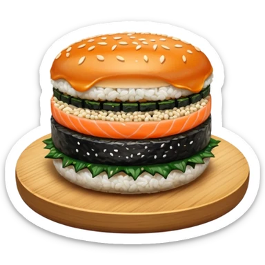 sushi burger sticker