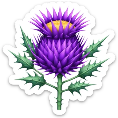 um emoji de cardo a flor sticker