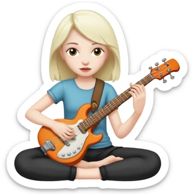 rock player girl sticker