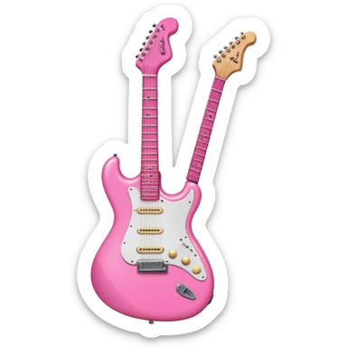Pink electric Guitar sticker