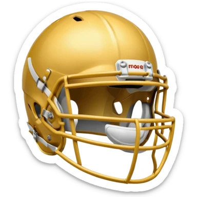 College football player helmet in gold color ( where is player face) sticker