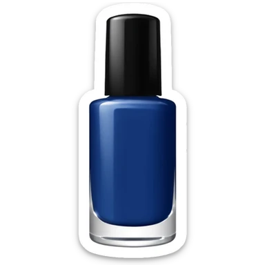 dark blue nail color bottle sticker