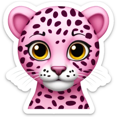 Pink cheetah sticker