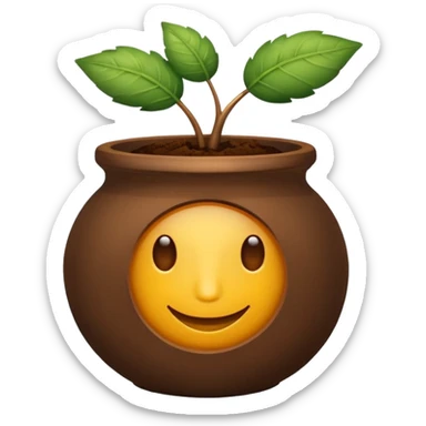 verre de terre en argile sticker