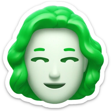 generame un emoji sencillo de energias renovables color verde tipo icono sticker