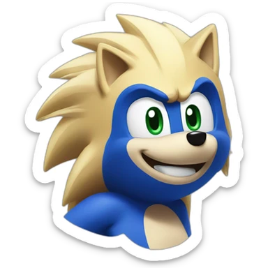 Blue Sonic The Hedgehog  sticker