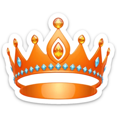 orange tiara sticker