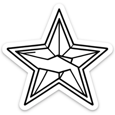 eight-pointed star sticker