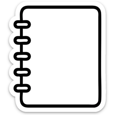notebook with spiral binding outline icon sticker