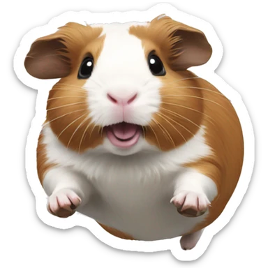 Guineapig jumping sticker