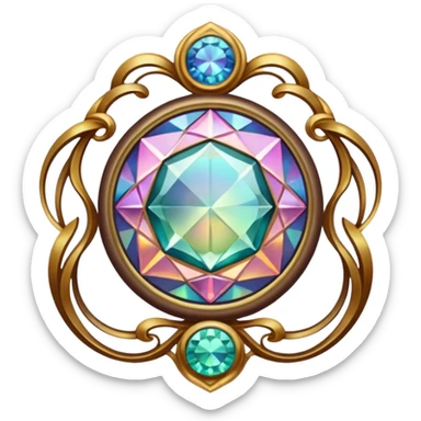 Art nouveau materia gem sticker
