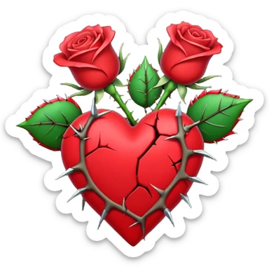 Put The 💔 Emoji And 🥀 Emoji Together In One Image sticker