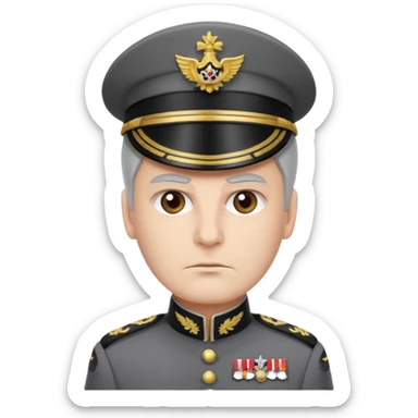 An emoji for discord of an Imperial Commander in something 90% like star wars sticker