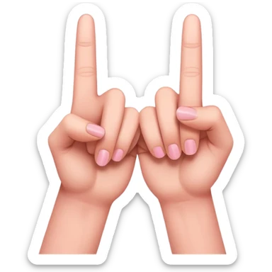 little finger promise, two pinky fingers locked together sticker