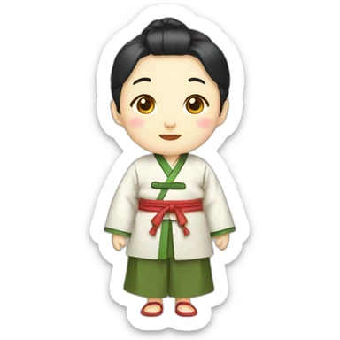 korean traditional clothes sticker