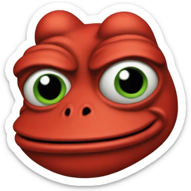 red pepe frog sticker