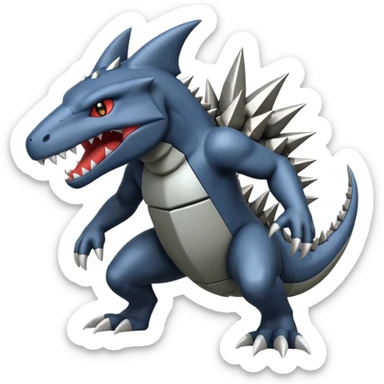 Tyrunt-Garchomp-Aggron-Axew-fusion sticker
